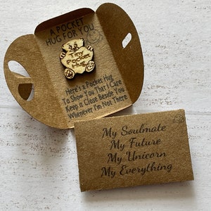 Micro Pocket Hug - With Personalised Message on Envelope - Gift for Friends Family Present for Boyfriend or Girlfriend.