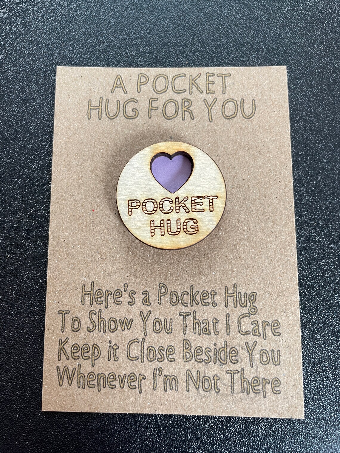 Personalised Pocket Hug Token & Gift Card for Family or Etsy