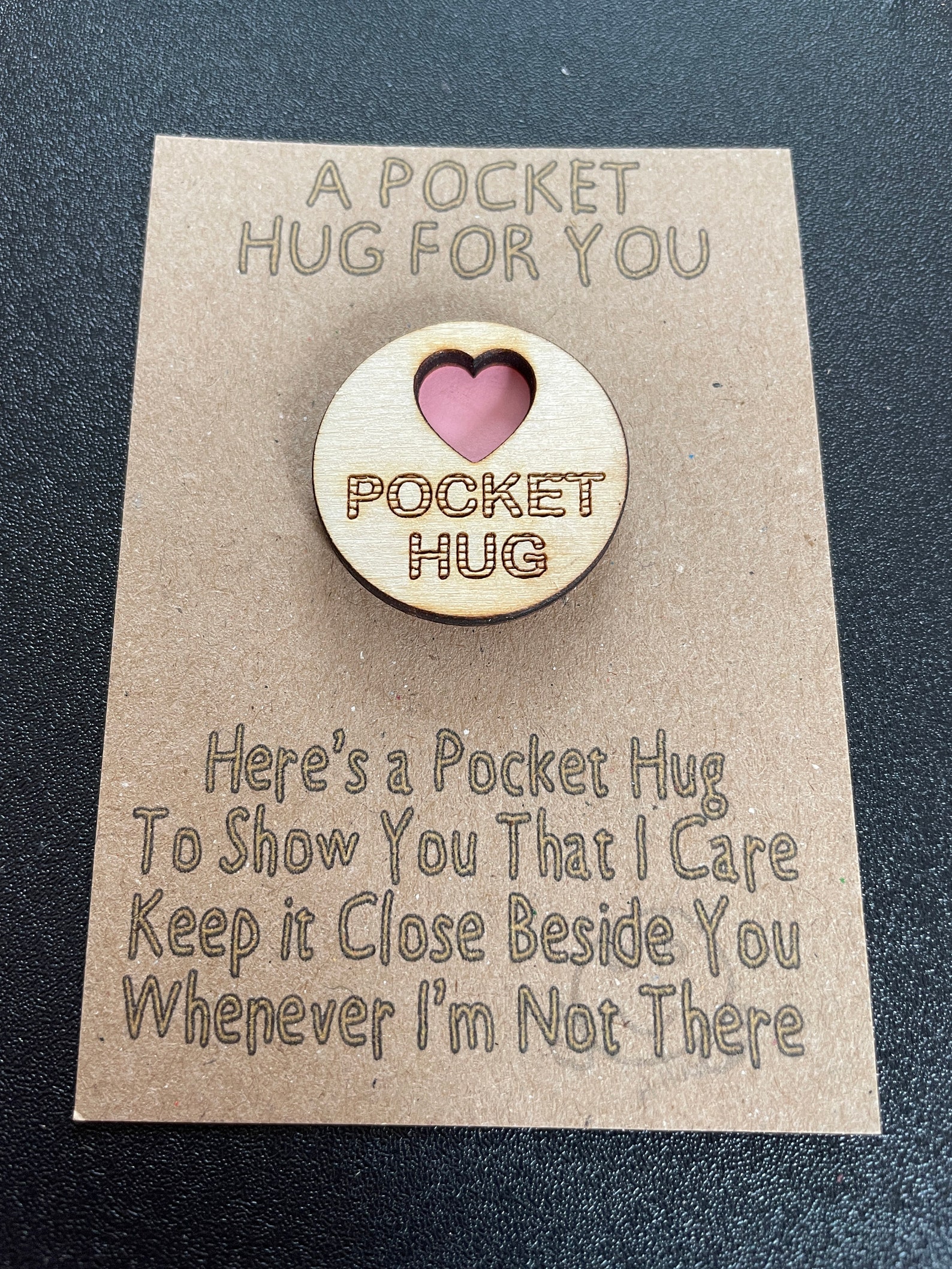 Personalised Pocket Hug Token & Gift Card for Family or Etsy