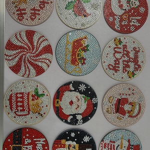 Posavasos navideños - Arte de diamantes