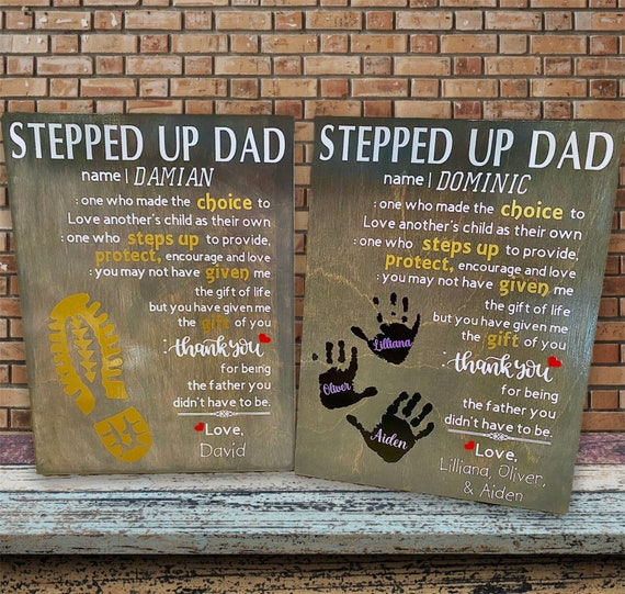 Fathers Day Gift Step Dad Sign Wood Sign for Father Daddy Etsy