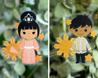 The Philippines Dolls inspired by It's a Small World Clear Vinyl Sticker | Disney Inspired Sticker | Filipina Girl | Filipino Boy