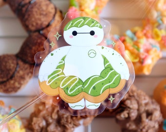 Matcha Mochi Donut Clear Vinyl Stickers | Disney Inspired Stickers