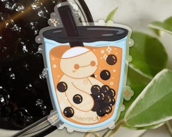Thai Bubble Tea Sticker | Disney Inspired Clear Vinyl Boba