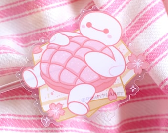 Pink Melon Pan Vinyl Sticker | Disney Inspired Food Japanese bread bakery