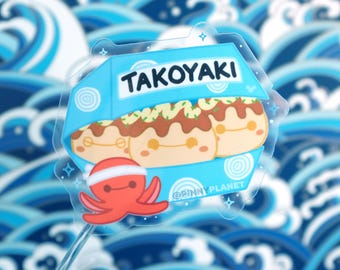 Takoyaki Sticker | Japanese Foodie Clear Vinyl, Disney inspired