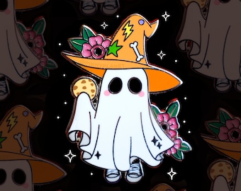 Halloweentown Inspired Sophie Ghost Enamel Pins | Disney Channel Halloween 90's Movies | Vintage Tattoo Inspired