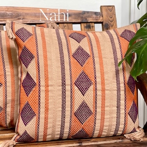 Mexican Decorative Pillow Cover. Mexican Pillow Cases. Embroidered pillow Cover. 18X18 in. Handmade Pillows Cover.