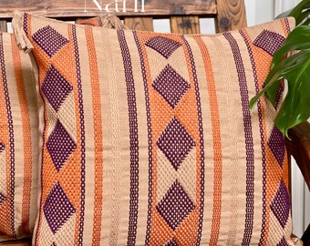 Mexican Decorative Pillow Cover. Mexican Pillow Cases. Embroidered pillow Cover. 18X18 in. Handmade Pillows Cover.