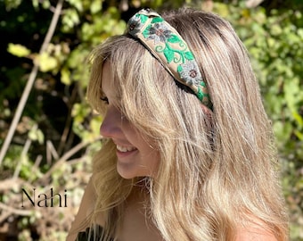 Mexican Artisan Embroidered Headband.Handmade Floral Turban Hairband.Fashion Cute Hairbands.Hair Accessories Girls and Women Valentine gift