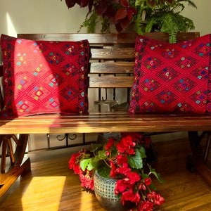 Mexican Decorative Pillow Cover. Mexican Pillow Cases. Embroidered pillow Cover. 16X16 in. Handmade Pillows Cover.