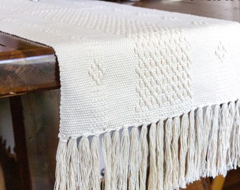 Oaxaca Table Runner/Mexican/Wedding/Natural/Cotton/Dining Table/Bufete Table