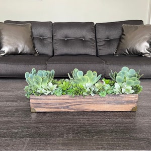 Dining Room Table Succulents Centerpiece, Farmhouse Kitchen Arrangement,  Handmade Artificial Flower Arrangement