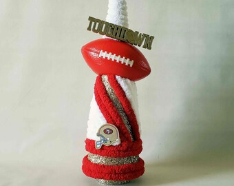 49ers Mini tabletop Christmas Tree 23", San Francisco 49ers Decor, NFL Football Decoration,Football Gifts For Players
