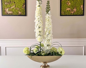 Modern Floral Arrangement, Elegant Home Decor, Faux Floral Centerpieces