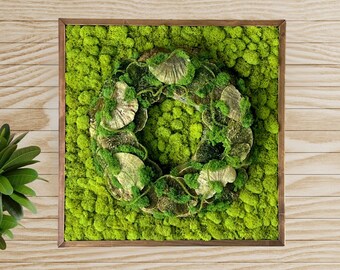 苔アート、手作りのプリザーブド苔壁画、ナチュラルな壁装飾 - Etsy 日本