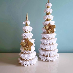 Modern Christmas Cone Tree, Tabletop Gold Christmas Tree, Decor Girls Room, Winter Wedding Centerpiece image 5
