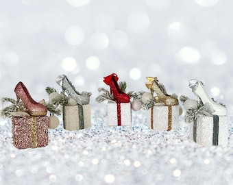 Christmas decor, High Heels Ornament, Fashion Decor, Shoe Ornaments,Christmas women gifts