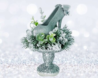 Christmas silver decor, High Heels Ornament, Fashion Decor, Shoe Ornaments, Christmas small gifts