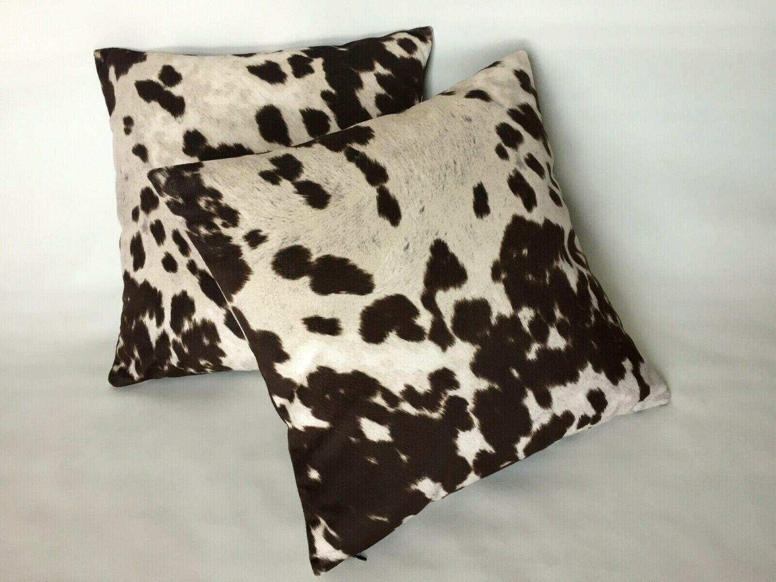Faux Cowhide Brown Pillow Cover Light Beige & Brown Cow Etsy UK