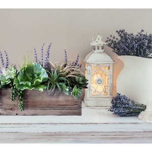 Dining Room Table Centerpiece, Farmhouse floral arrangement, Handmade Rustic Kitchen Island Floral Centerpiece