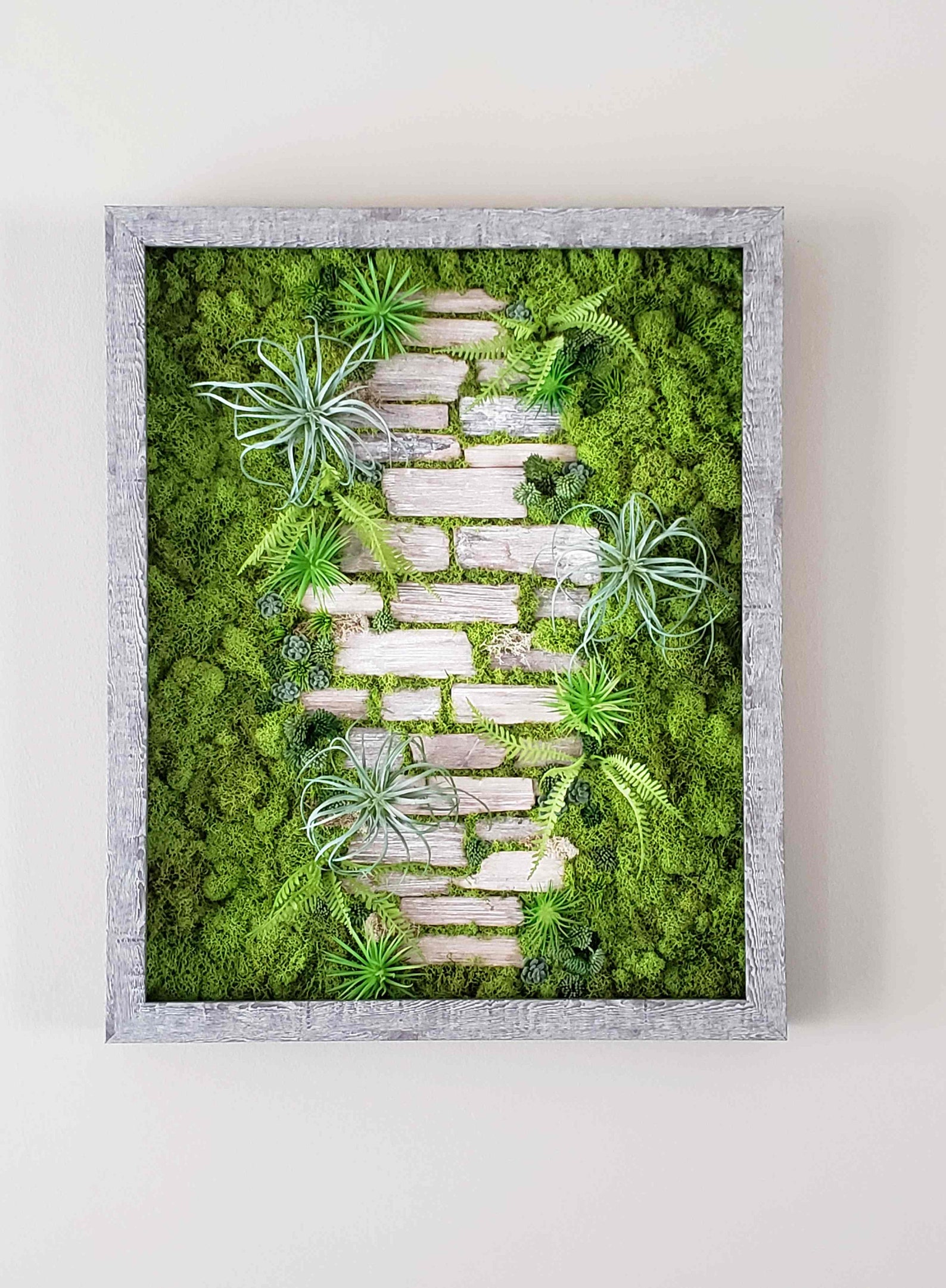 Moss Wall Art Greenery Wall Art Hanging Wall Garden Etsy