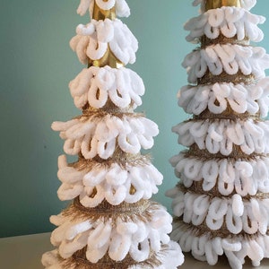 Modern Christmas Cone Tree, Tabletop Gold Christmas Tree, Decor Girls Room, Winter Wedding Centerpiece image 6