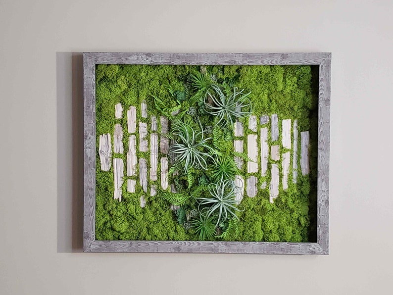 Moss Wall Art Greenery Wall Art Hanging Wall Garden Etsy