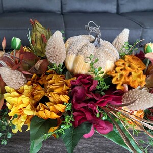Fall Large Flower Pumpkin Arrangement L31