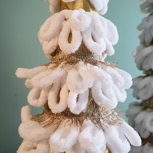 Modern Christmas Cone Tree, Tabletop Gold Christmas Tree, Decor Girls Room, Winter Wedding Centerpiece image 4