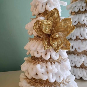 Modern Christmas Cone Tree, Tabletop Gold Christmas Tree, Decor Girls Room, Winter Wedding Centerpiece image 3