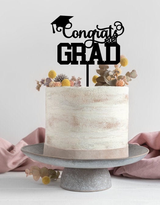 Download Congrats grad cake topper svg Congrats svg laser cut | Etsy
