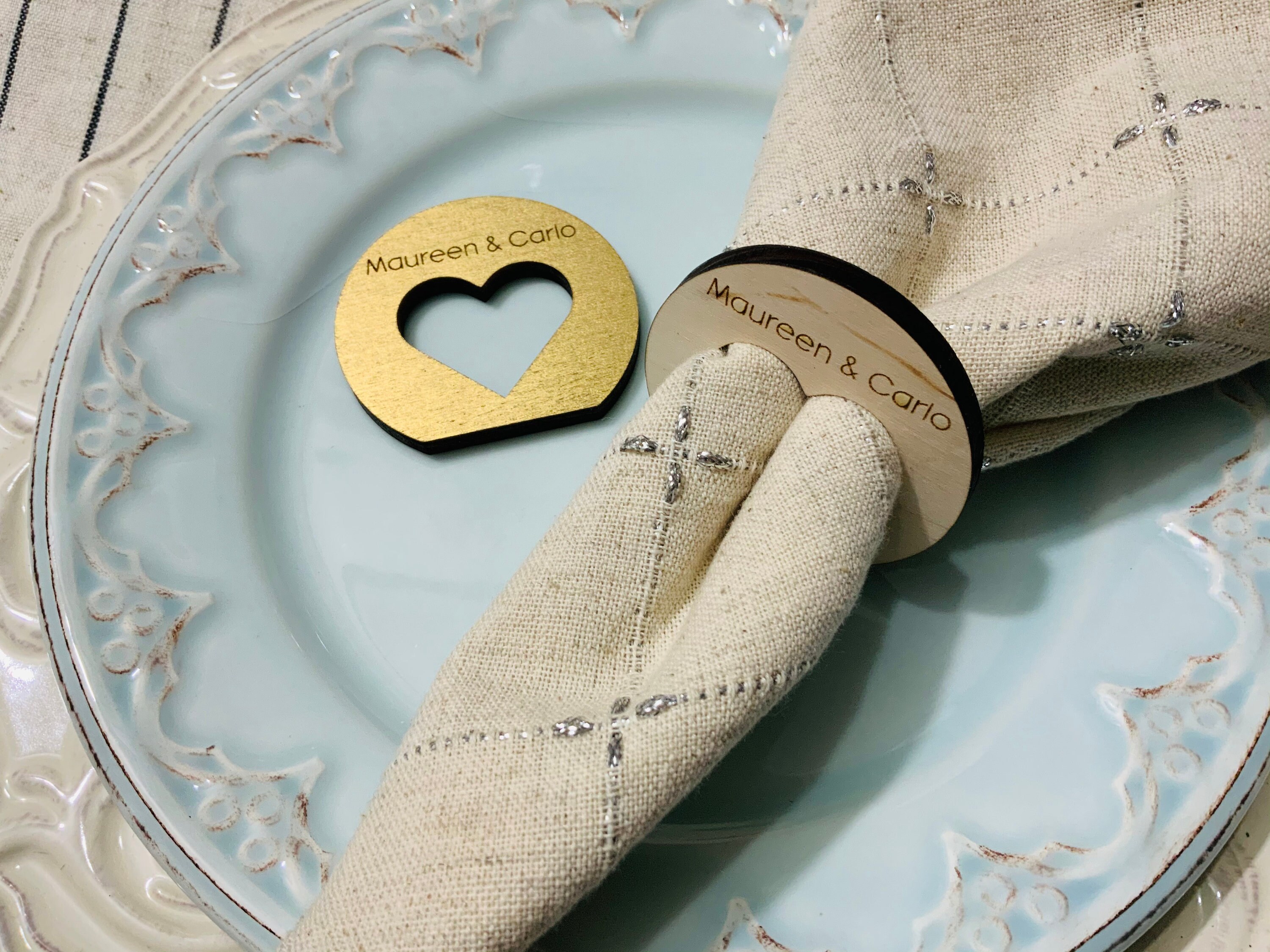 Wedding napkin rings svg heart napkin ring digital file svg Etsy