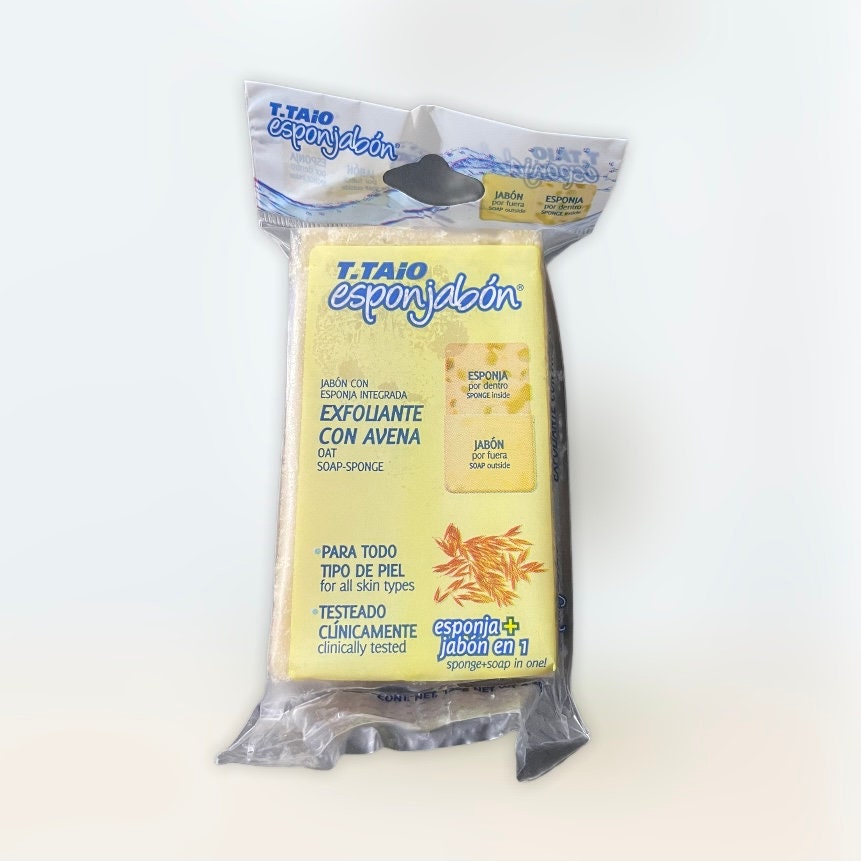 T.TAIO Esponjabon Oatmeal Exfoliating Soap Sponge Etsy
