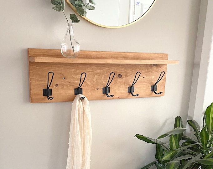 Coat Rack, Farmhouse Coat Hooks, Entryway Organizer, Coat Hook Rack