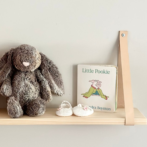 Leather Strap Shelf Etsy