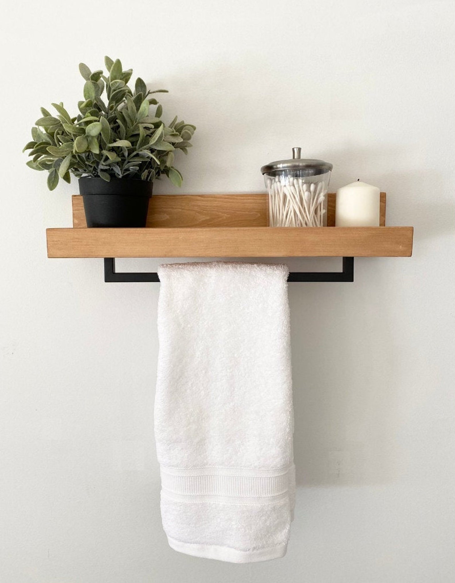 Bathroom Towel Rack Shelf Floating Shelf Hand Towel Holder - Etsy