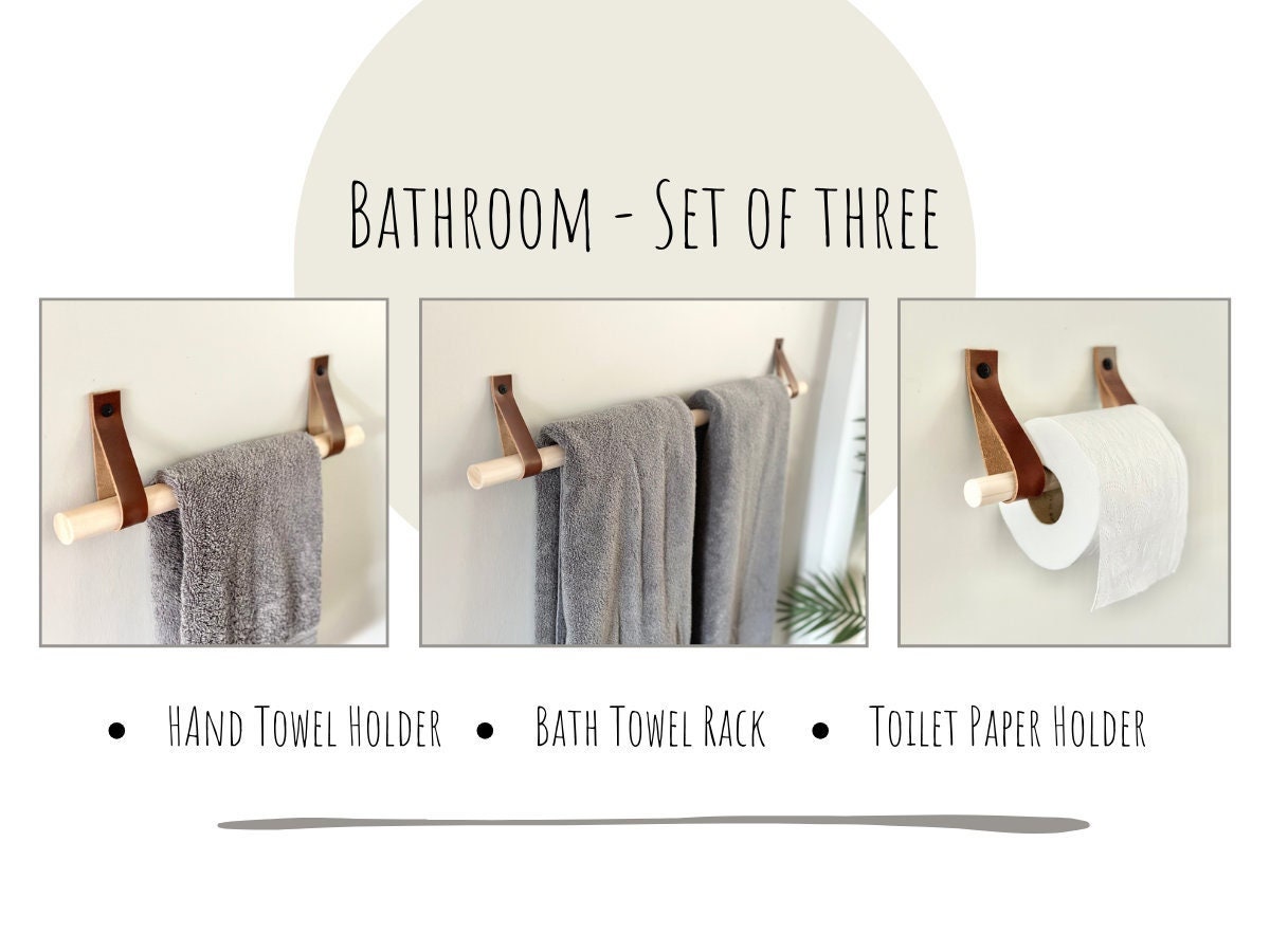 Walnut Towel Holder Set of 2 Wood Wall Hook Personalized Bathroom Towel  Hooks Wooden Hooks Minimalist Home Decor 