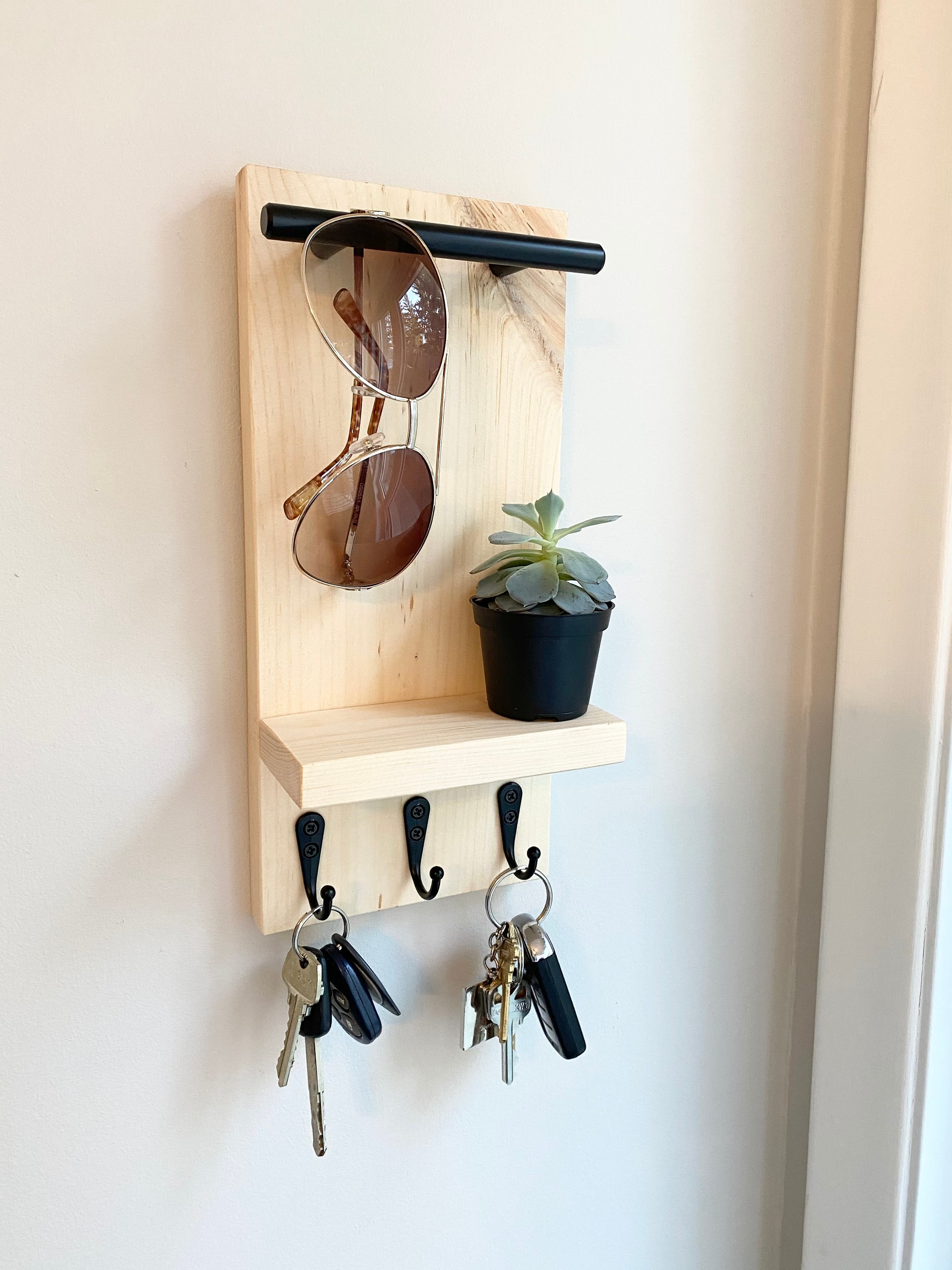 Entryway Organizer Key Holder Sunglass Holder Key Hooks Etsy