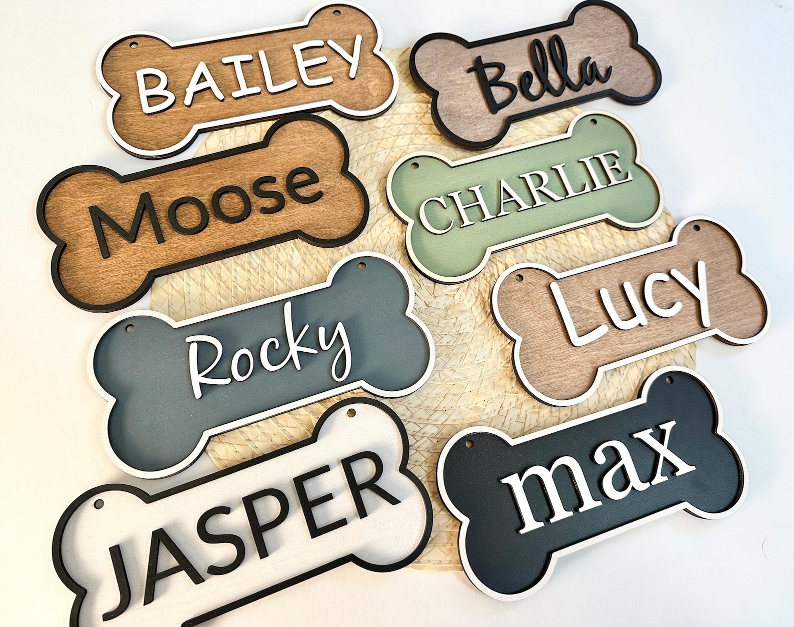 Custom Dog Bone Name Sign, Personalized Dog Crate Name Sign, Kennel ...