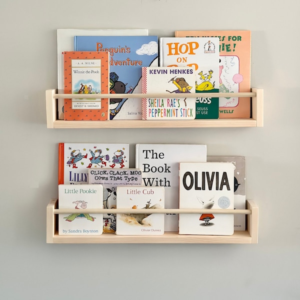Children's Bookshelf, Nursery Shelves, Nursery Decor, Nursery Shelf, Kid's Bookshelf, Floating Shelves, Kid's Shelves, Baby Room Shelves