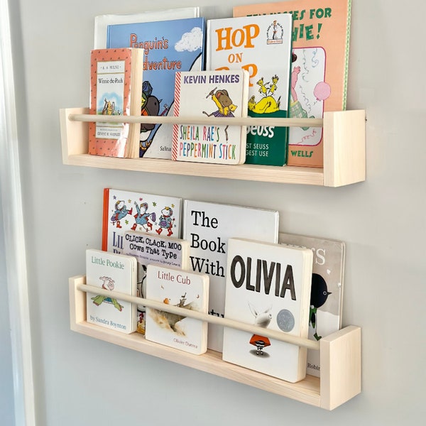 Children's Bookshelf, Nursery Shelves, Nursery Decor, Nursery Shelf, Kid's Bookshelf, Floating Shelves, Kid's Shelves, Baby Room Shelves