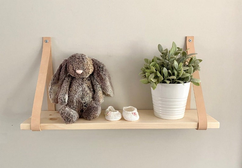 Nursery Shelves Leather Strap Shelves Nursery Decor Nursery Etsy