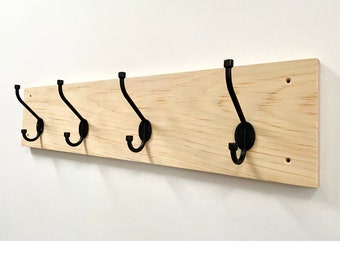 Coat Rack, Farmhouse Coat Hooks, Entryway Organizer, Coat Hook Rack, Rustic Wood Coat Rack, Farmhouse Decor, Entryway Coat Rack