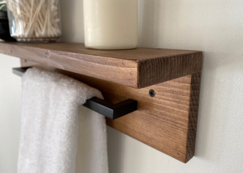 Bathroom Towel Rack Shelf Floating Shelf Hand Towel Holder - Etsy