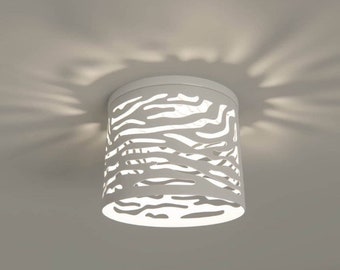 Decorative Ceiling Trim for Recessed Lights with Beige Drum Shade -  Amazon.com
