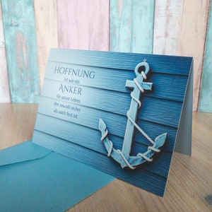 Folded card with Bible text NH card "Hope is like an anchor" Jehovah's Witnesses ministry