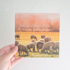 Glückwunschkarte zur Taufe als Zeuge Jehovas