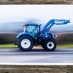 Nouvelle Carte Danniversaire En Forme De Tracteur Bleu Etsy France