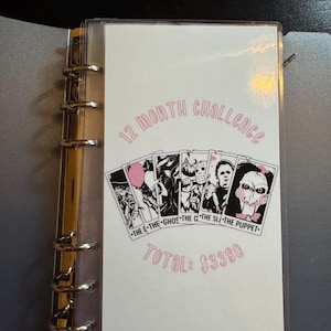 12 Month Savings Challenge set - upgraded - Pink Tarot Horror Series